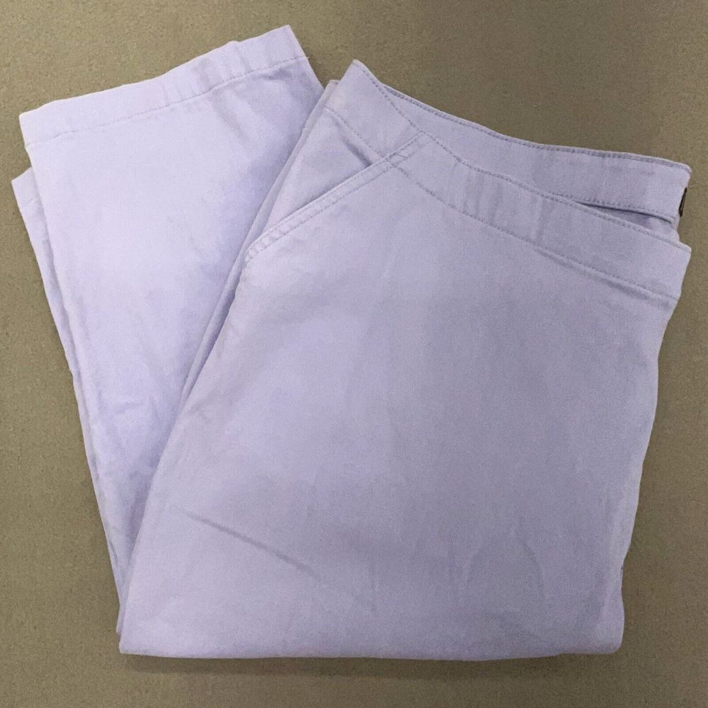 Riders by Lee Jeans Women 24W Purple Lavender Capri Stretch High Rise Pants‎